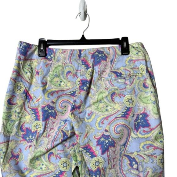 Ralph Lauren LRL Pastel Paisley Pants 16W Cropped Old Money Beachy Soft … - Picture 3 of 9